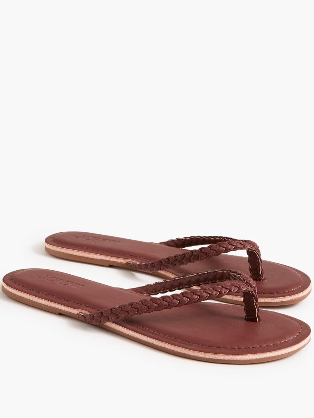 J. Crew Chocolate Brown Braided Flip-Flops/NWT/10M